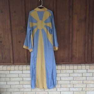 Blue and Yellow Women's Coat